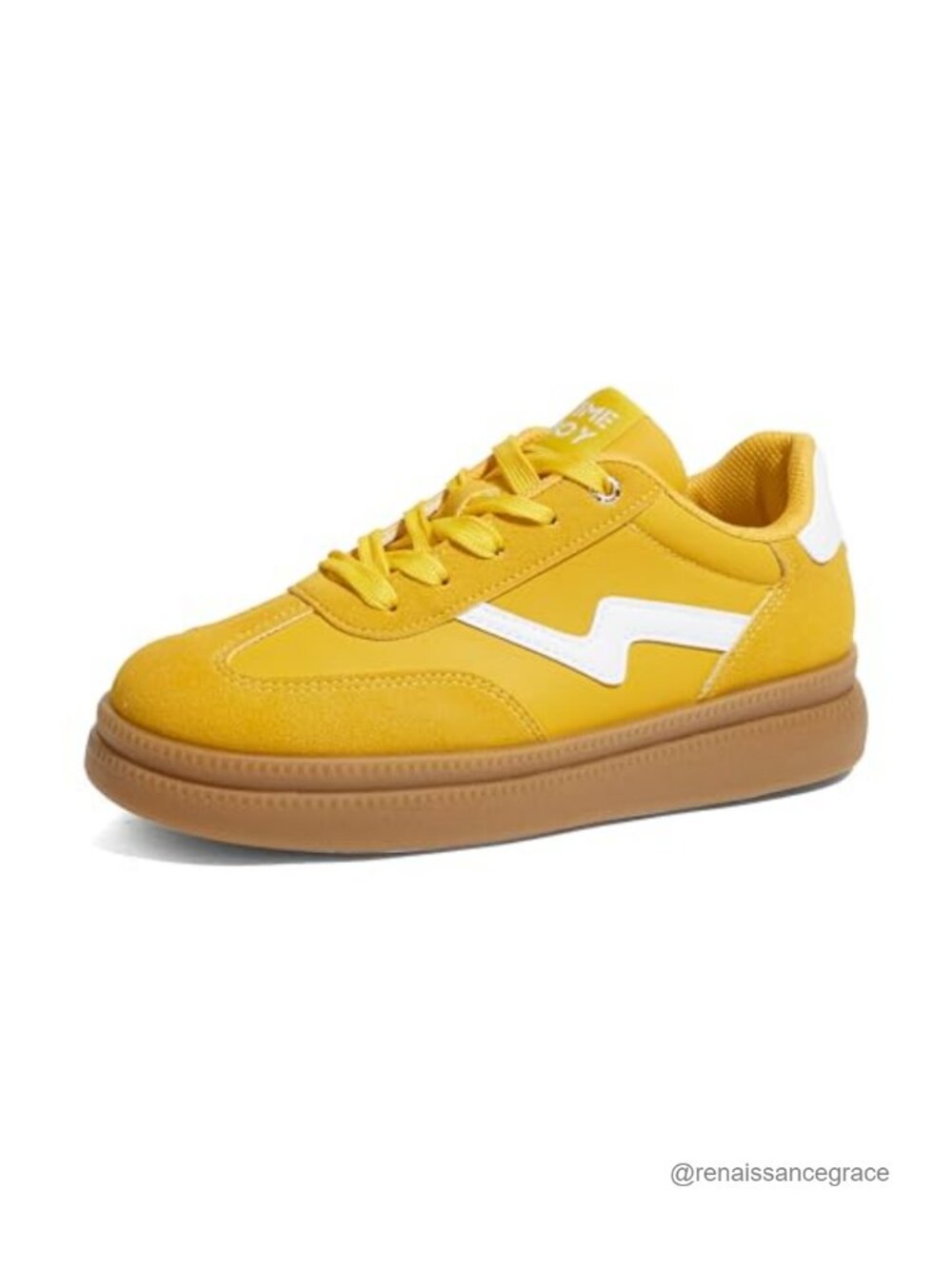 Women's Chunky Platform Sneakers with Anti-Slip Gum Sole PU Upper